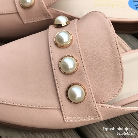 NWT Catherine Malandrino Blush Pink Mules - Picture 3 of 5